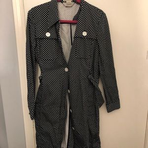 Michael Kors Macy polka dotted belted trench